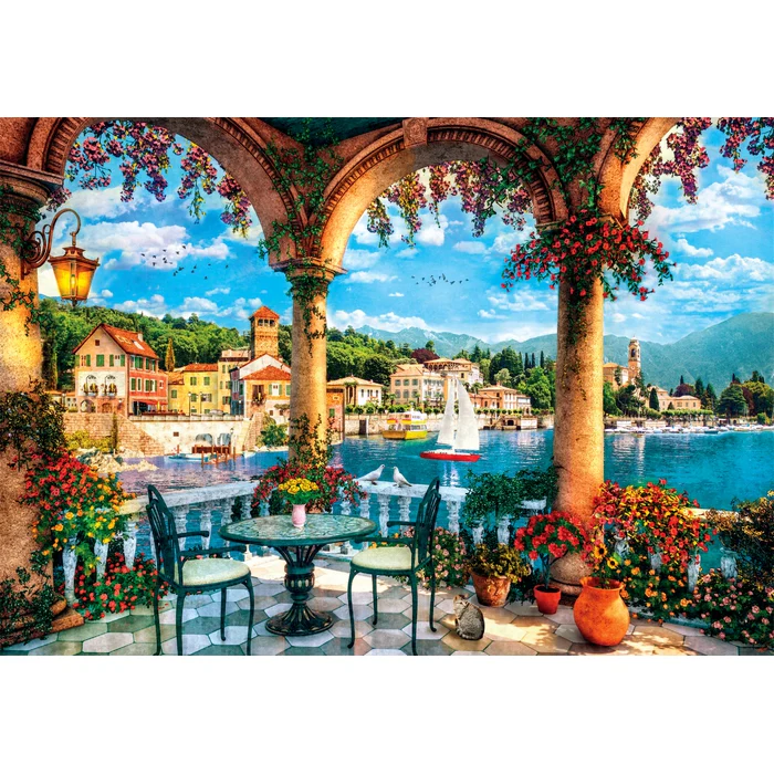 Balcony View Of Lake Como - 1000 teile - Image 2